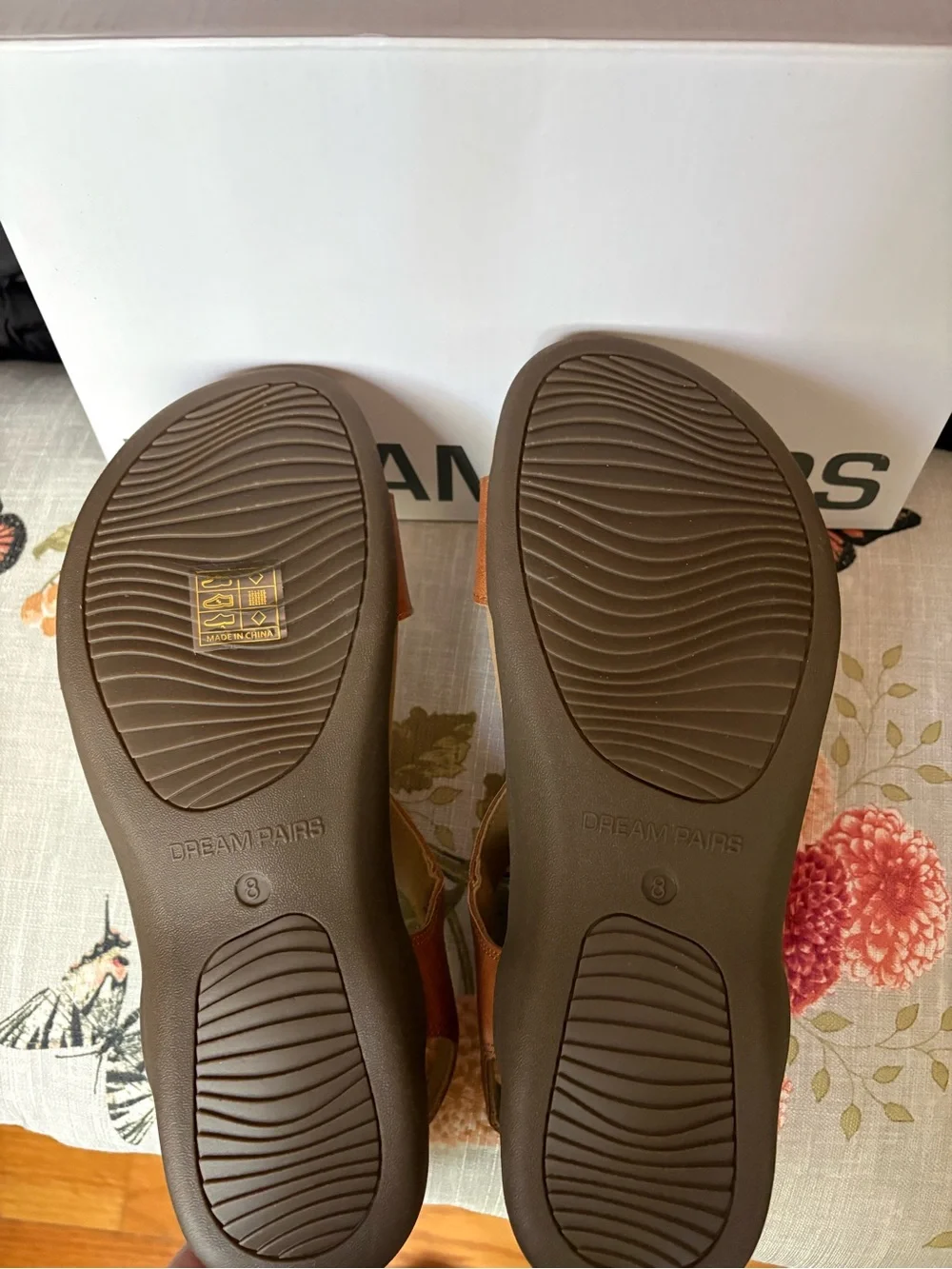 Dream Pairs Women’s Brown T-Strap Casual Sandals